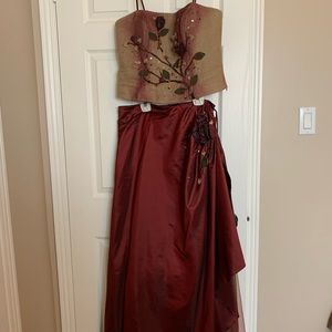 Three piece couture evening wear